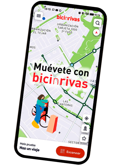 Bicinrivas - App en teléfono